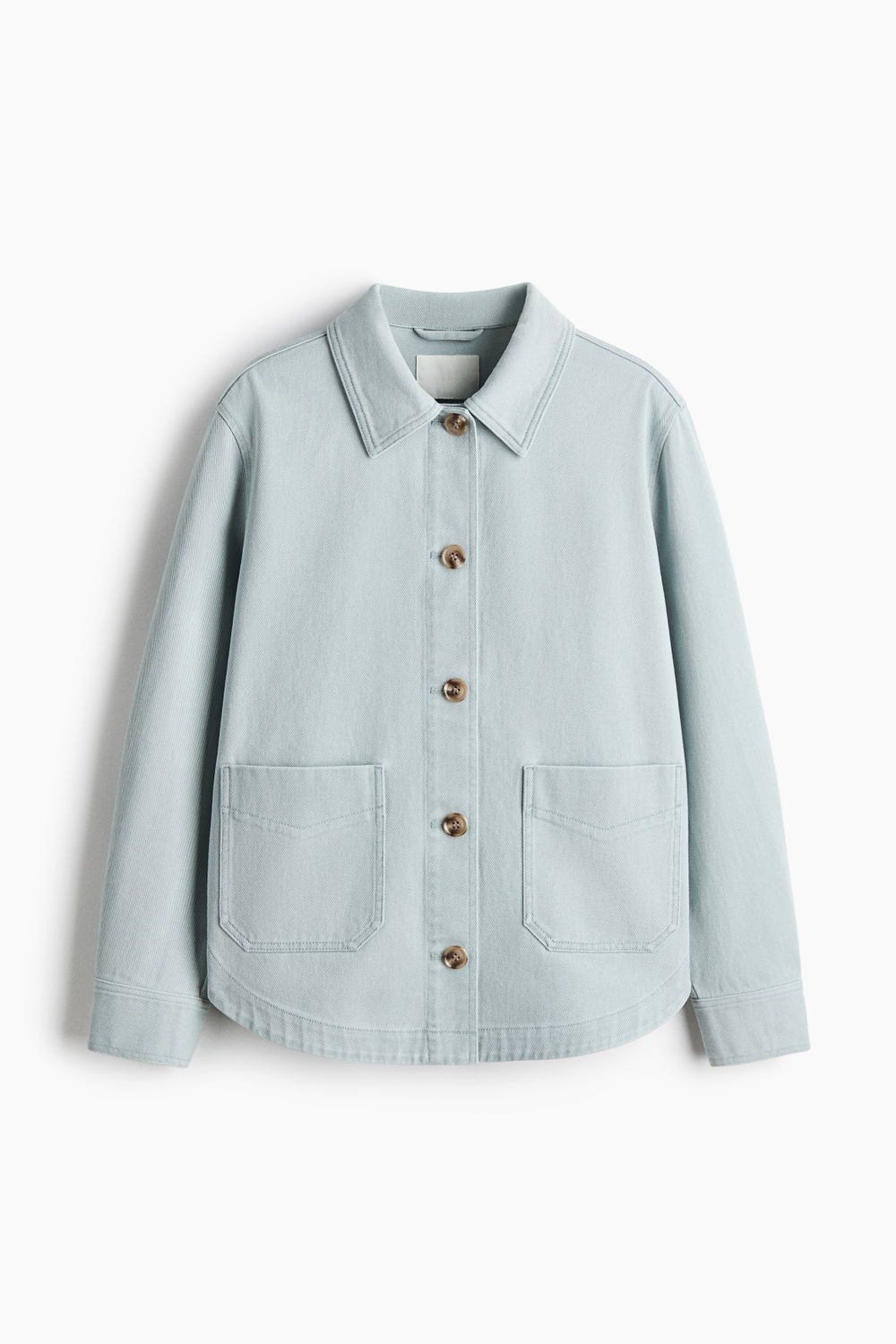 Куртка-рубашка из габардина — Светлый пыльно-бирюзовый - H&M