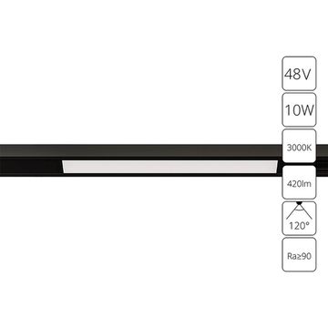 Магнитный трековый светодиодный светильник 10W 3000K A7283PL-1BK чёрный Optima Arte Lamp