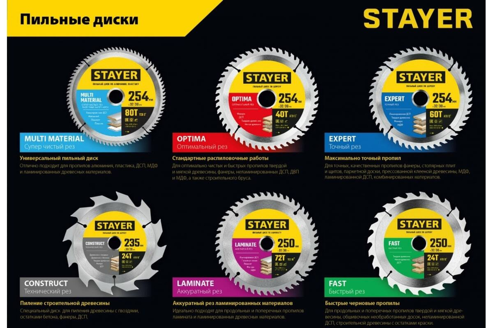 Пильный диск по ламинату STAYER Laminate 180x30/20 мм, 56Т, аккуратный рез 3684-180-30-56_z01