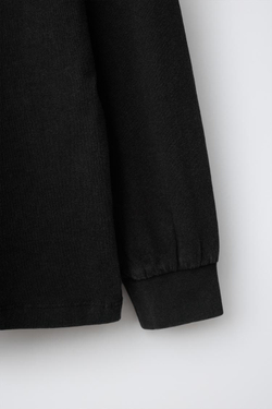 ZARA ФУТБОЛКА С ПРИНТОМ НАДПИСЬ ГРАФФИТИ, ЧЕРНЫЙ