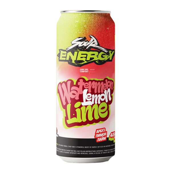 Цена на Напиток Sour Energy - Арбуз Лимон Лайм 450 мл Купить Напиток Sour Energy - Арбуз Лимон Лайм 450 мл