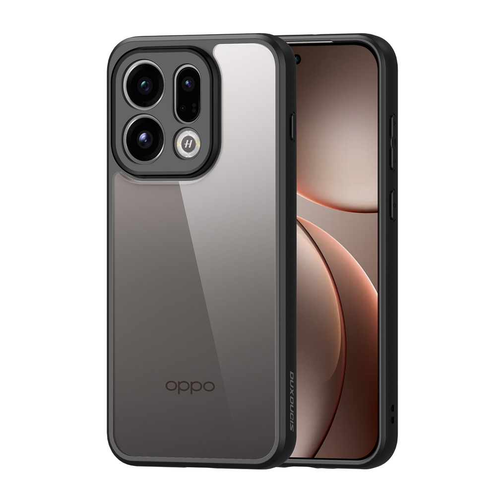 Прозрачный чехол с черными мягкими рамками для OPPO Find X9, X9s и X10 E, серия Aimo Series от Dux Ducis