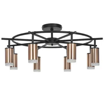Люстра потолочная 8*GU10 LR7183080 черный/медь Rullo Lightstar