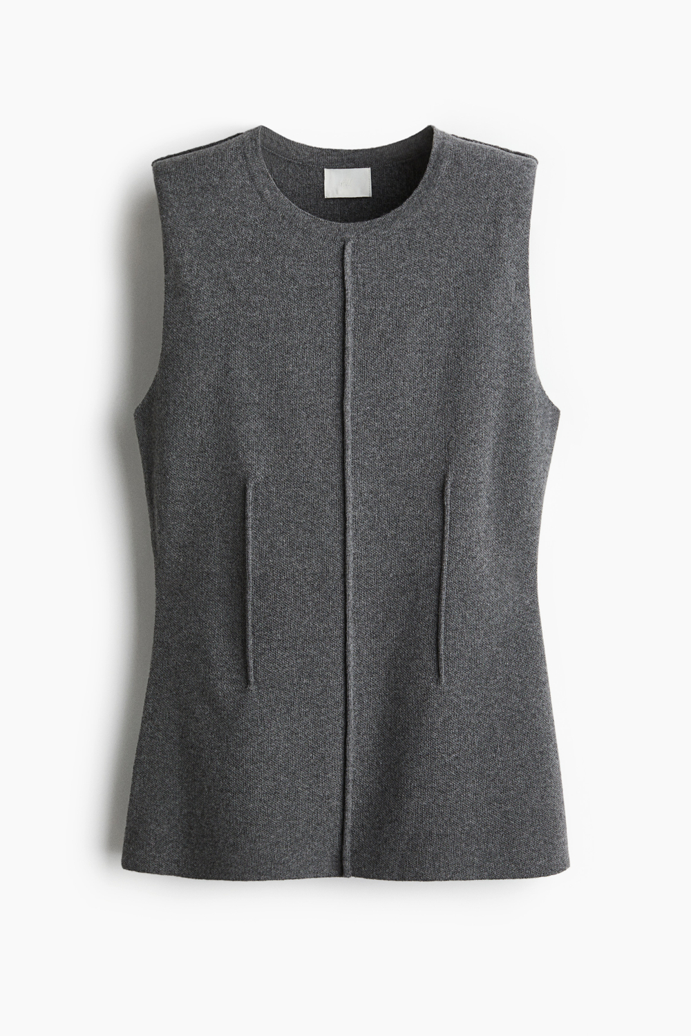 Длинный трикотажный топ из смеси с шерстью - H&M