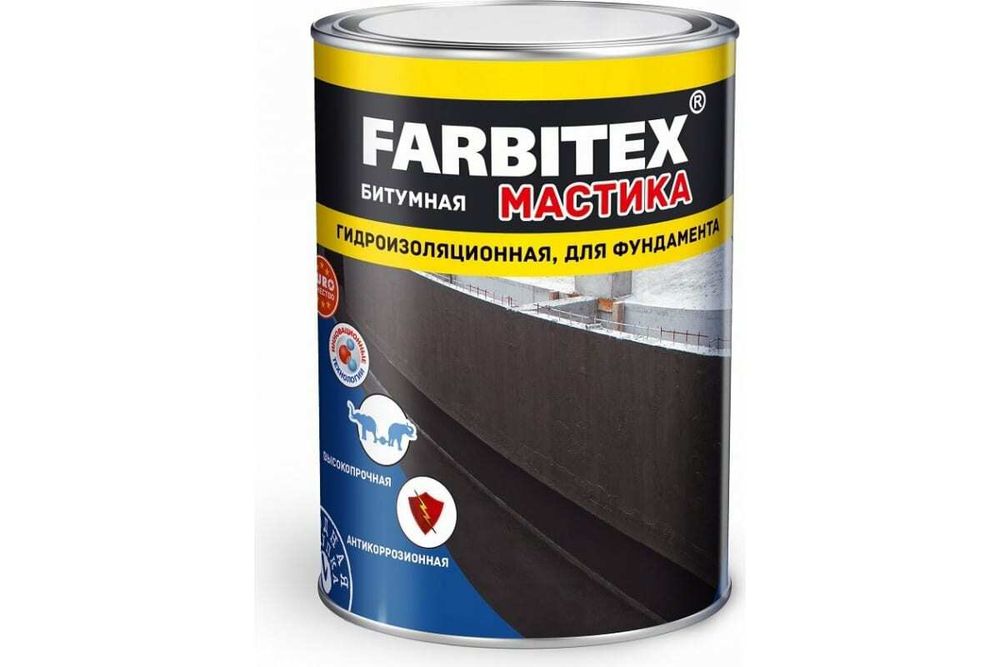 МАСТИКА ГИДРОИЗОЛЯЦИОННАЯ FARBITEX 4КГ МАСТИКА ГИДРОИЗОЛЯЦИОННАЯ FARBITEX 4КГ