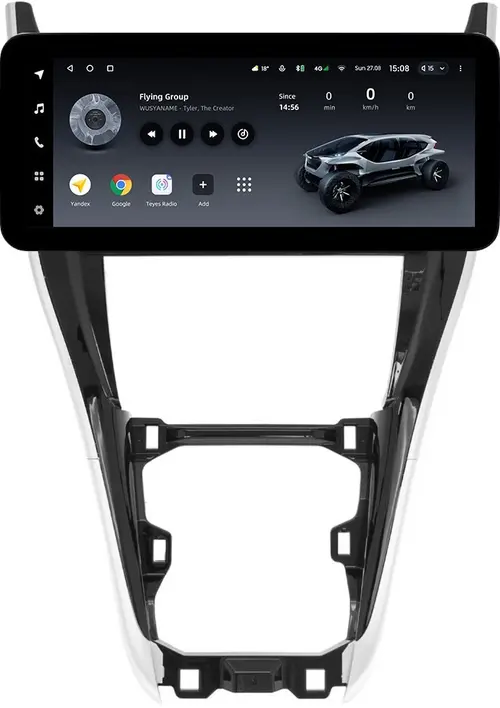 Магнитола для Toyota Harrier 3 2013-2017 (большая рамка) - Teyes LUX ONE ROUND монитор 12.3" 2K QLED на Android 10, Быстрая, CarPlay, 4G SIM-слот