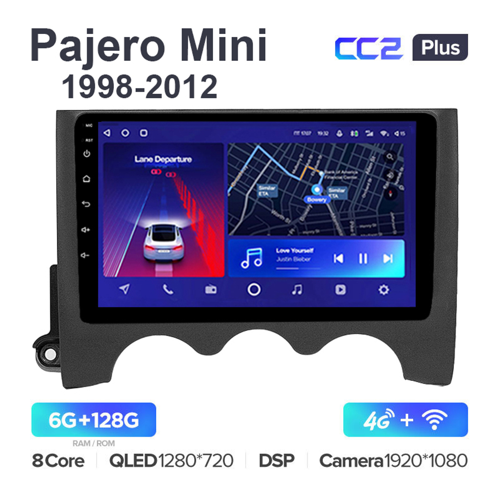 Teyes CC2 Plus 9"для Mitsubishi Pajero Mini 1998-2012