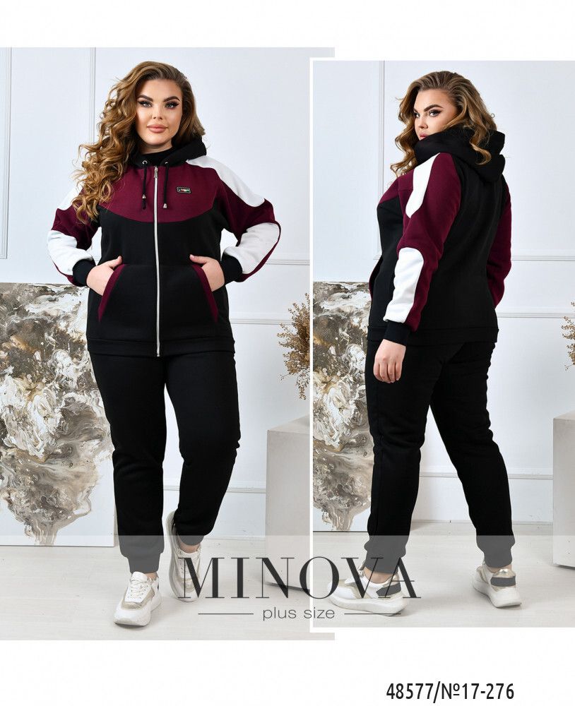 Костюм 17-276-черный-марсала Minova