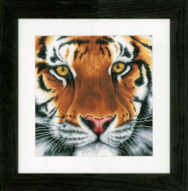 Набор для вышивания нитками Lanarte, Tiger, 35х34 см