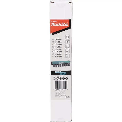 Набор ударных торцовых головок Impact Black 1/2" Makita E-16601
