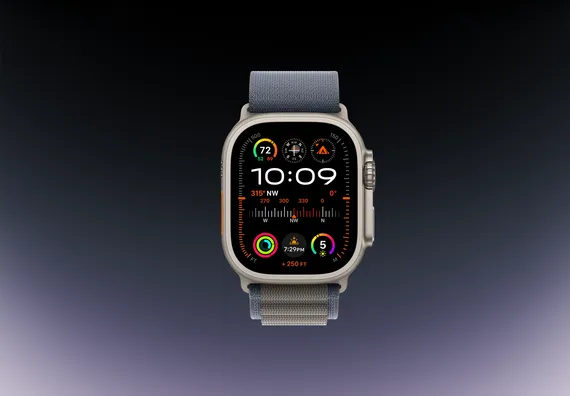 Часы Apple Watch Ultra 2 GPS + Cellular 49 мм, титановый корпус, ремешок Alpine Синего цвета,размер M