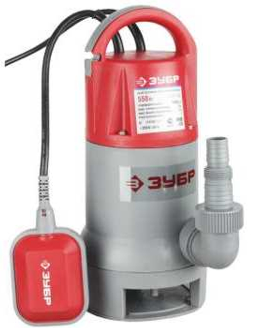 Насос для грязной воды 550w корпус пластик, ЗУБР, ЗНПГ-550