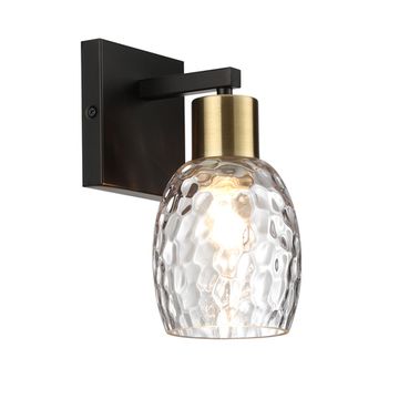 Бра 1*Е27 6562/1W чёрный/золотой/прозрачный Ice Lumion