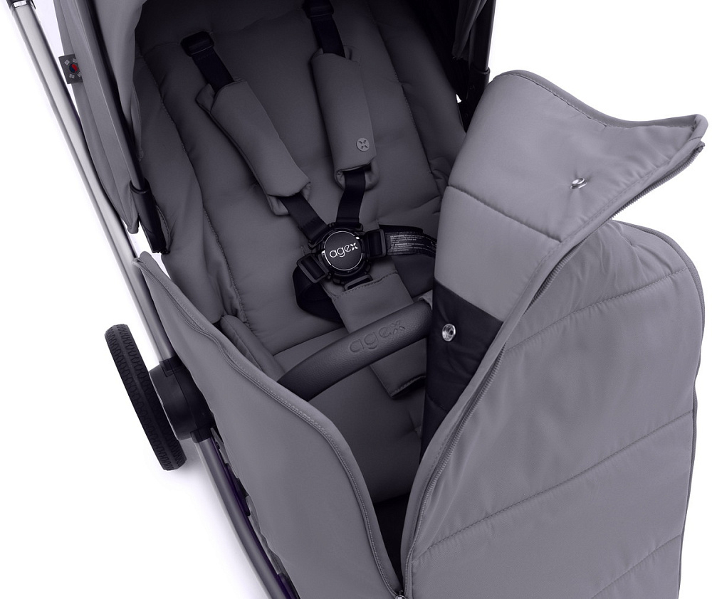 Коляска Agex Prima Pro 3 в 1 с автокреслом i-Safe S Grey APS214 Sora серый