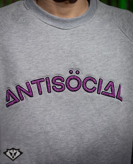 Свитшот Antisocial Sweatshirt Heather Grey 2.0 (серый)