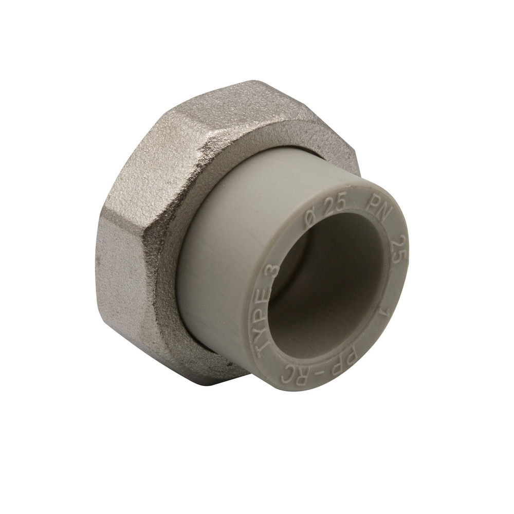 Муфта комб. разъемная, вн 25х1/2" EVER® СЕРЫЙ (Россия)
