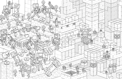 Hachette раскраска по номерам Minecraft - Le livre de coloriage officiel