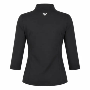 Женская теннисная футболка с длинным рукавом EA7 Woman Jersey - black beauty