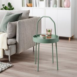 Приставной столик IKEA BURVIK (БУРВИК), Хаки, 38 см