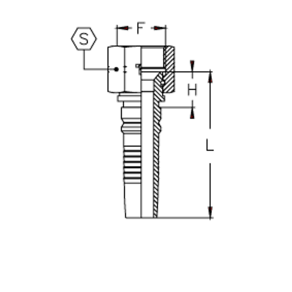 Фитинг DN 25 JIC (Г) 1.5/8 Interlock