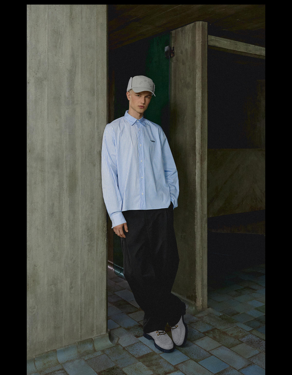 Мужская рубашка с длинным рукавом OUT OF CORE - BERSHKA