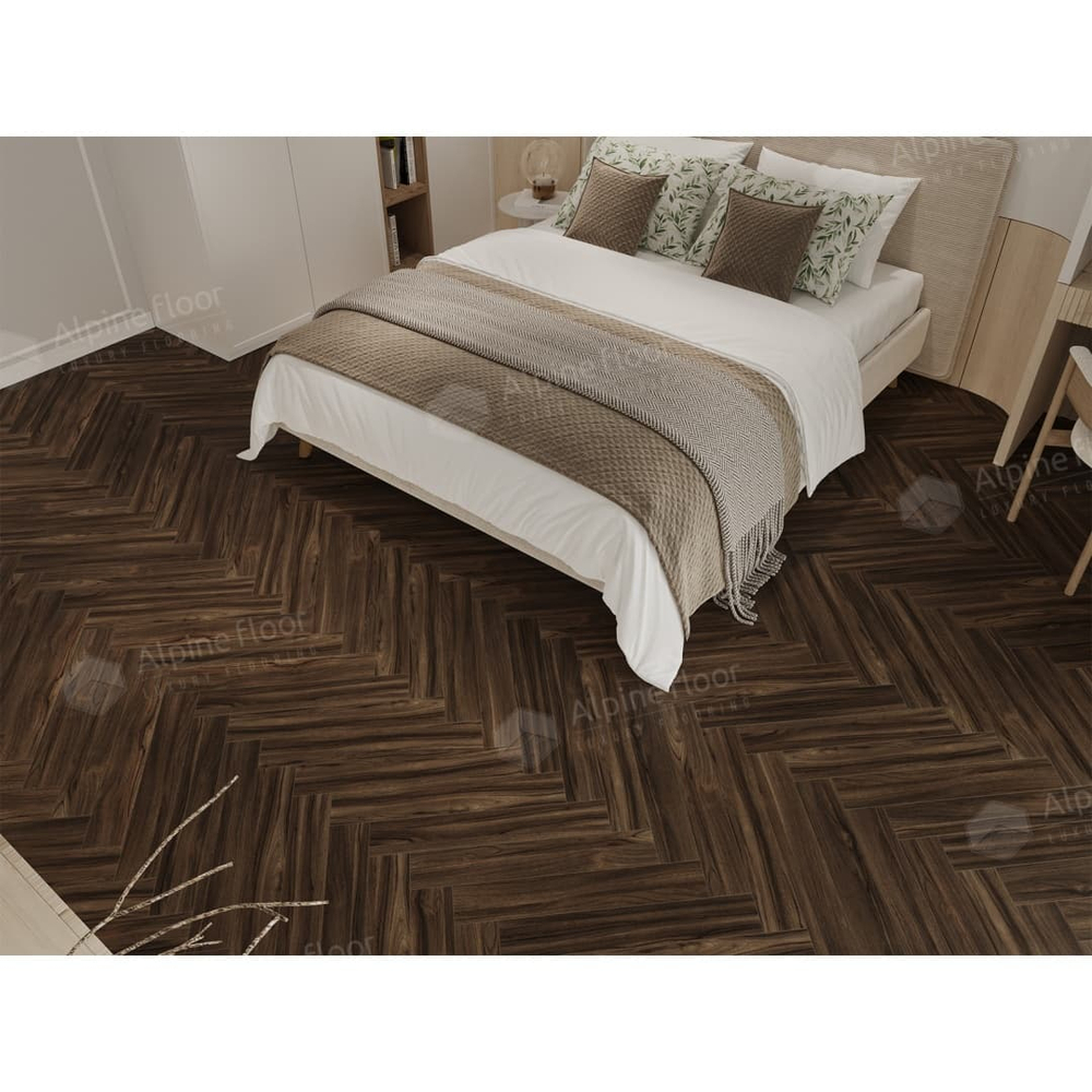 Ламинат Alpine Floor Herringbone 12 12 мм Орех Сицилия 1.32 м2