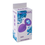 Анальная пробка 8,5см Lola Games Emotions Cutie Medium Purple light blue crystal 4012-05Lola