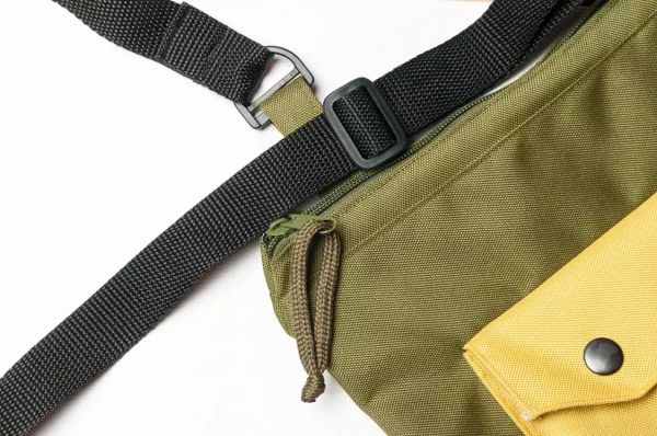 Сумка Cross-body Комбинация 1 ручной работы M Желто-зеленая - фото 3