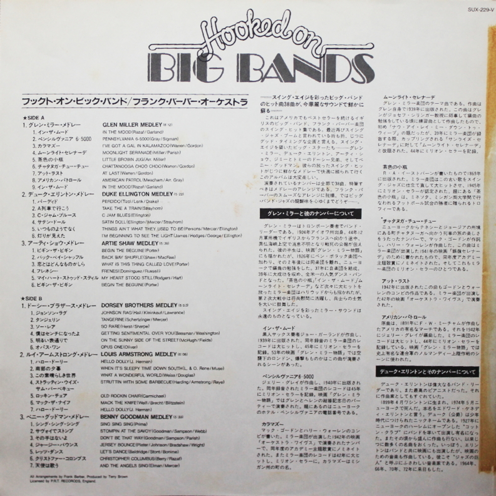 The Frank Barber Orchestra / Hooked On Big Bands (LP)