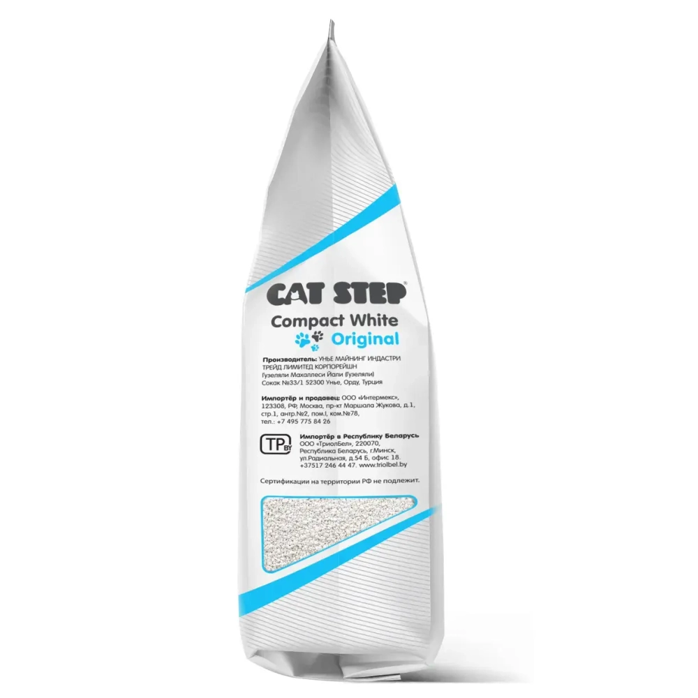 Наполнитель комкующийся минеральный Cat Step Compact White Original, 5л