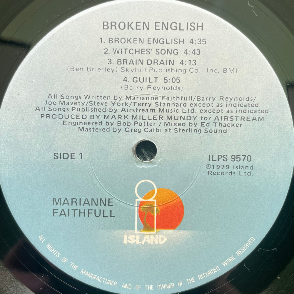 Marianne Faithfull ‎– Broken English (США 1979г.)