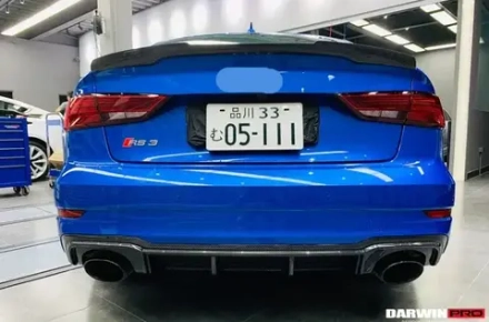 Карбоновый диффузор для AUDI RS3 2019-2020 Ауди аэродинамический обвес