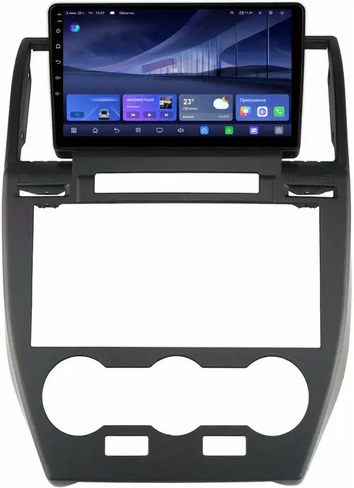 Магнитола для Land Rover Freelander 2007-2012 (взамен монохрома) - Kuberg QLed, Android 14, TS105, Быстрейшая, CarPlay, SIM-слот