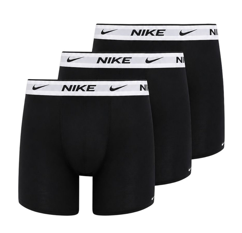 Боксерки теннисные Nike Dri-Fit Essential Cotton Stretch Boxer Brief 3P - black/black/white