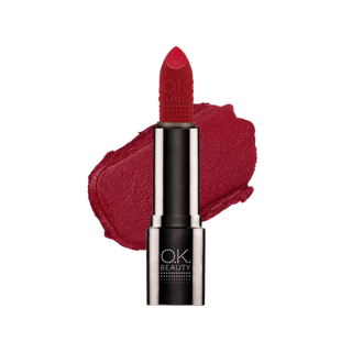 Увлажняющая стойкая матовая помада OK BEAUTY LONG LASTING SILK MATTE LIPSTICK в оттенке RUBY