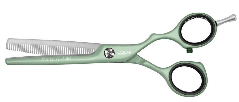 Ножницы филировочные Jaguar White Line Pastell Plus Offset Matcha 40 5.5"