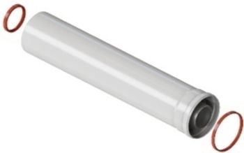ROMMER RCA-6010-001000 Удлинитель дымохода коакс. раструбн. 60/100 L 1000