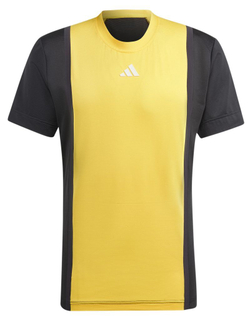 Мужская теннисная футболка Adidas Heat.Rdy Pro FreeLift 3D Rib T-Shirt - orange/black