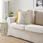 Чехол на подушку IKEA AKERNEJLIKA (АКЕРНЕЙЛИКА), Белый с вышивкой, 50x50 см