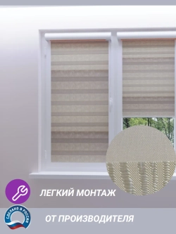 Рулонные шторы День-Ночь Зебра 58х150 см