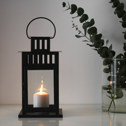 IKEA BORRBY  (ИКЕА БОРРБЙ)  -  Лампион - для дома и улицы черный 28 см