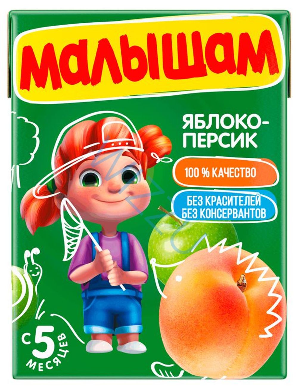 Нектар Малышам Яблоко-Персик, 200 мл