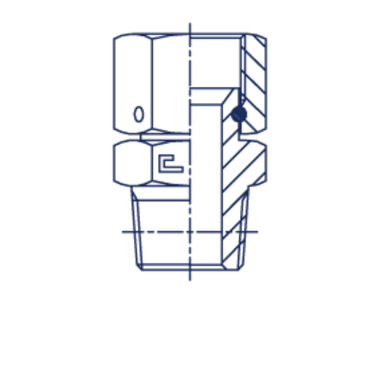 Штуцер FNC JIC 3/4 - BSPT 1/4