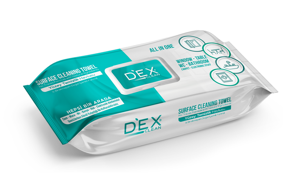 Dex влажные салфетки для уборки дома и офиса 100 шт