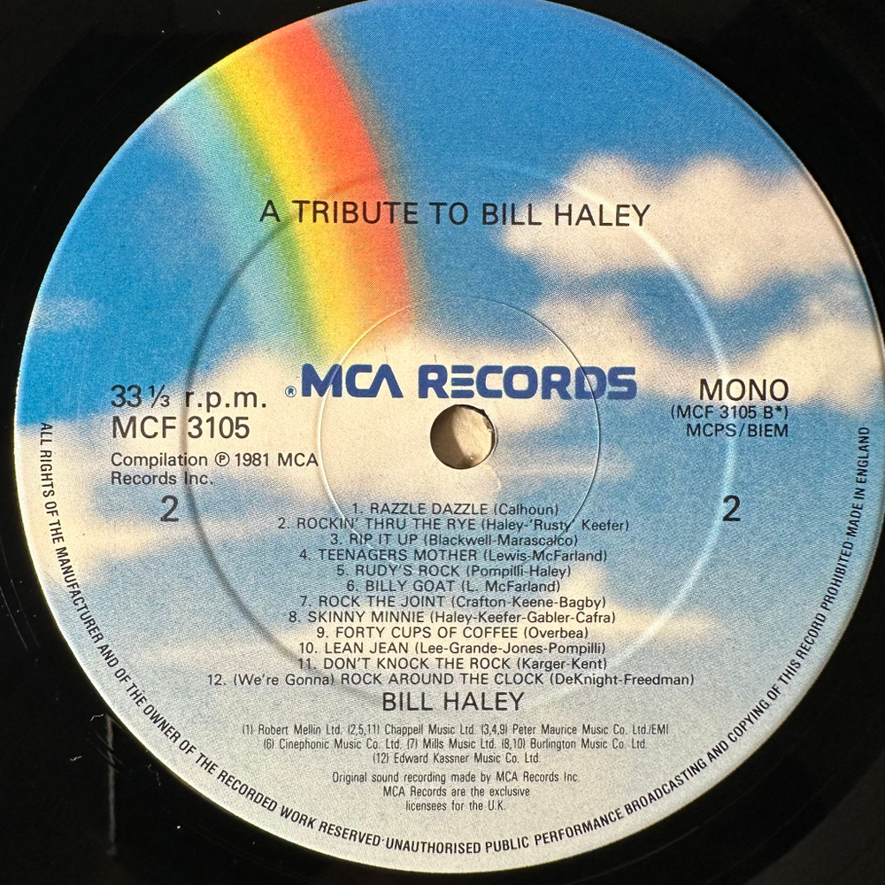 Bill Haley ‎– A Tribute To Bill Haley (Англия 1981г.)
