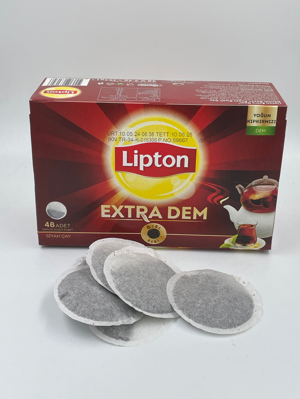 Чай черный пакетированный Lipton Extra Dem Infuser, 2 упаковки по 48 пакетиков, 306 г (Турция)