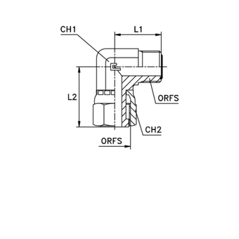 Соединение PN90 ORFS 11/16 (обжатая гайка)