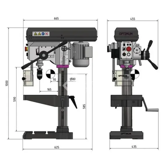 Вертикально-сверлильный станок Optimum OPTIdrill DH 28FT