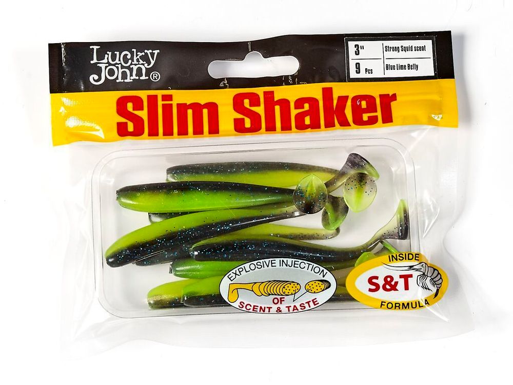 Мягкая съедобная приманка LJ Pro Series Slim Shaker 3in (76 мм), цвет T53, 8 шт