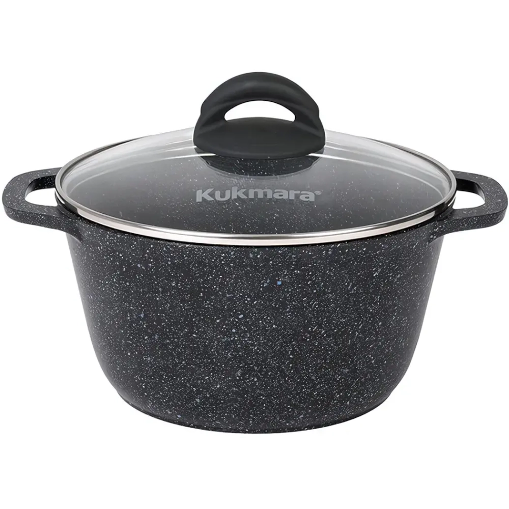 Кастрюля 3,5л «Granit» (black) со стеклянной крышкой кгч35а